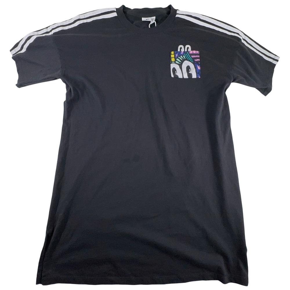 Adidas Originals X Hattie Stewart Trefoil 3 Stripes Eyes T Shirt DRESS Sz M